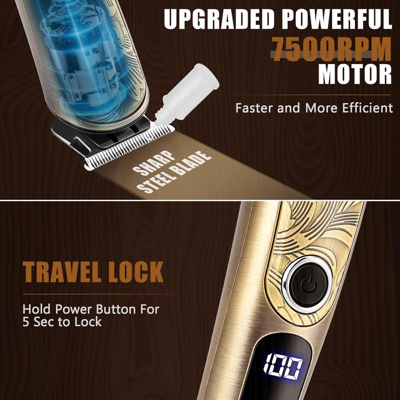 UFREE Gifts for Men, Beard Trimmer with Charging Stand, IPX7 Waterproof Electric Razor Shavers for Men, Clippers for Hair Cutting, Mens Grooming Kit for Mustache Nose Facial Body - Image 3